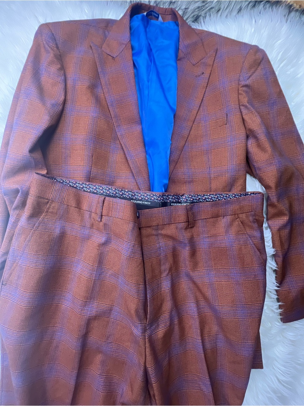 Men's Plaid Brown Suit Jacket & Pants - Classic Two-Piece